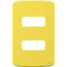 placa 4x2 2 posicao amarelo