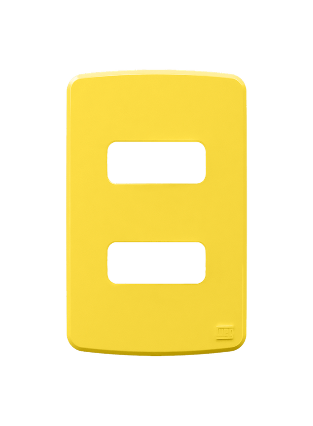placa 4x2 2 posicao amarelo
