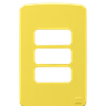 placa 4x2 3 posicoes amarelo