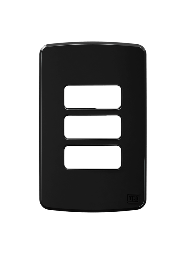 placa 4x2 3 posicoes preto