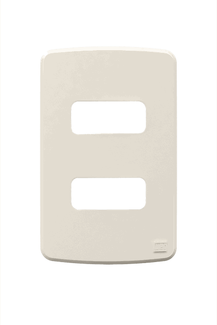 placa 4x2 2 posicoes marfim