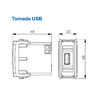 tomada usb compose dt