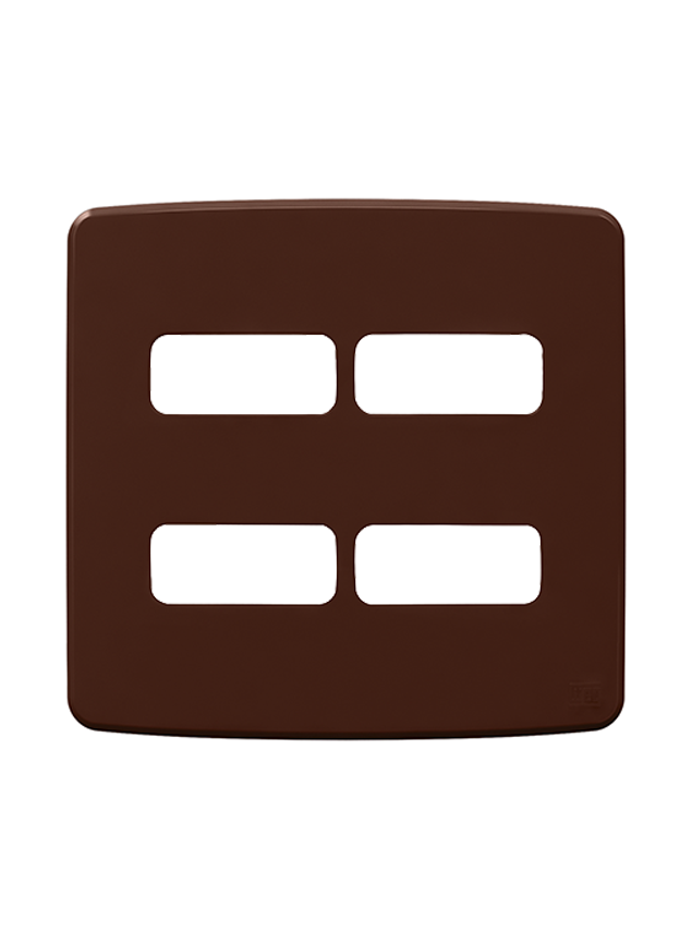 Placa Composé Marrom 4x4 4 Posições Weg