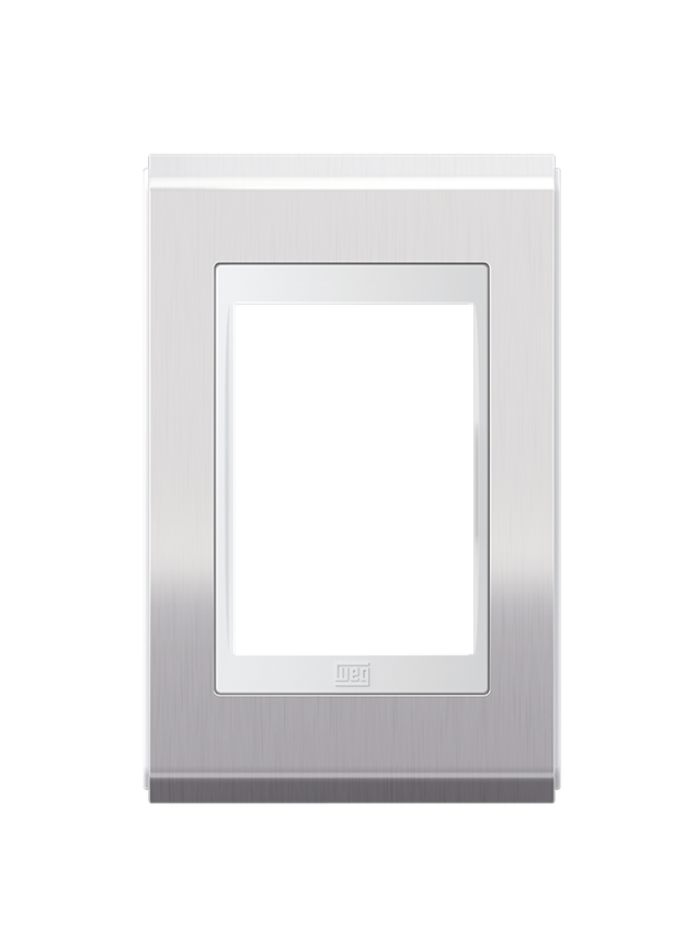 Placa Refinatto Concept Branco/Aço Escovado 4x2 3 Posições Weg