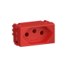 Módulo Tomada Refinatto Vermelho 2P+T - 20A/250V - Weg