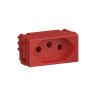 Módulo Tomada Refinatto Vermelho 2P+T - 10A/250V - Weg