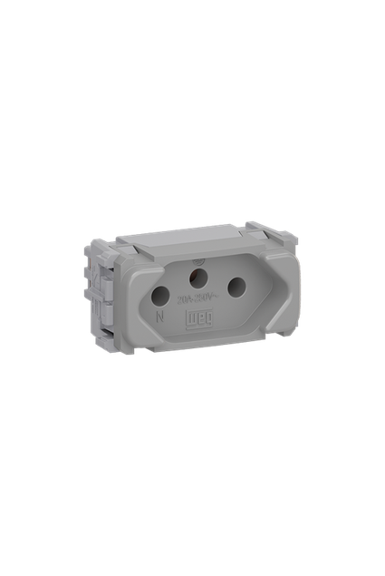 Módulo Tomada Composé Cinza 2P+T 20A/250V Weg