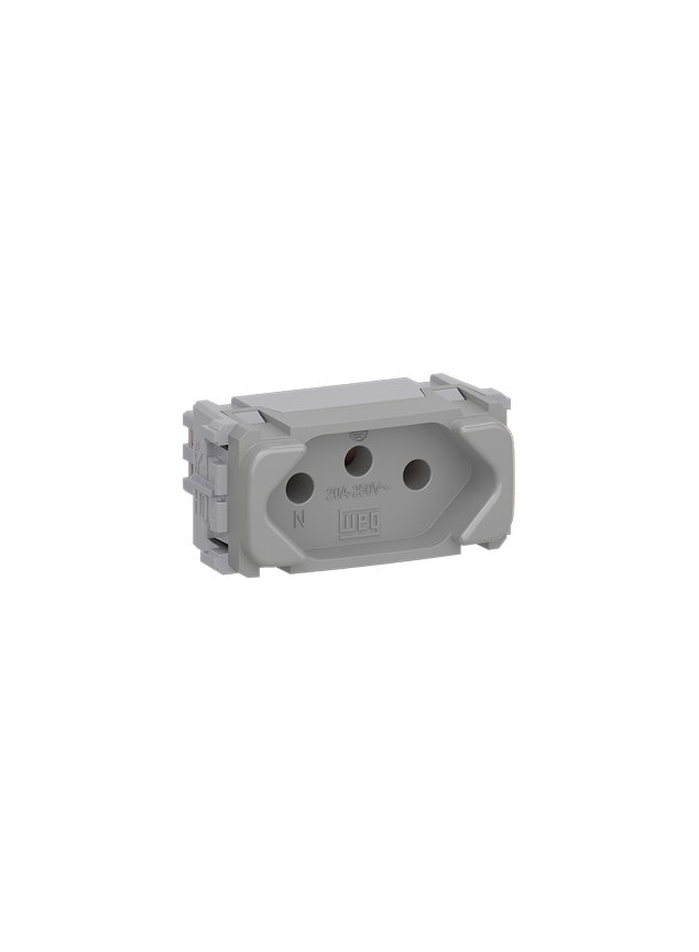 Módulo Tomada Composé Cinza 2P+T 20A/250V Weg