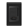 Kit 2 Teclas Simples + Tomada 10A+ Placa Refinatto Style PT Weg