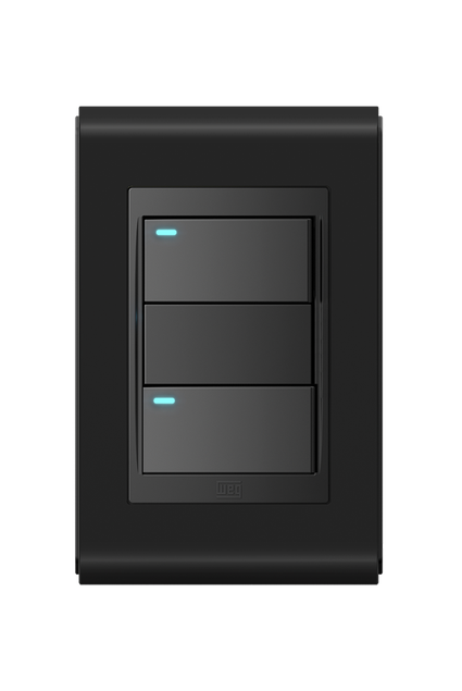 Kit 2 Teclas Simples/Paralelo 10/250V Led Refinatto Style PT Weg