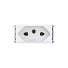 Módulo Tomada Esatta Branco 2P+T - 20A/250V - Weg