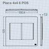 placa 4x4 6 posicoes