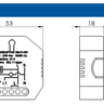 Desenho Técnico Módulo Relé Interruptor 1 Canal Bivolt WI-FI + RF Weg Home