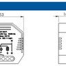 Desenho técnico Módulo Relé Dimmer 1 Canal Bivolt Smart Wi-Fi Weg Home
