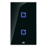 Interruptor Touch 4x2 2 Teclas Wi-Fi + RF Preto Weg Home