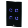 Interruptor Touch 4x2 4 Teclas Wi-Fi + RF Preto Weg Home
