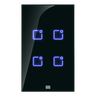 Interruptor Touch 4x2 4 Teclas Wi-Fi + RF Preto Weg Home