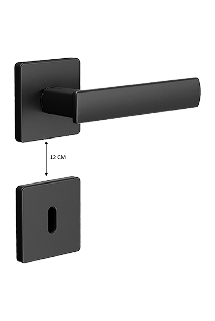 01 fechadura roseta quadrada pt fosco interna mac alavanca 3f