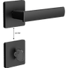 01 fechadura roseta quadrada pt fosco banheiro mac alavanca 3f