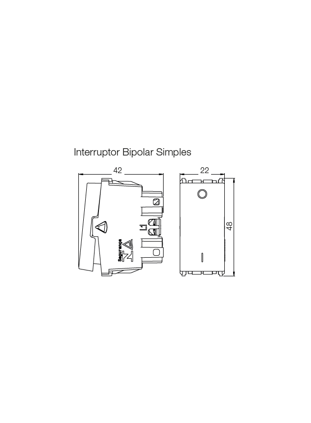 01 interruptor bipolar simples refinatto preto 10a 250v weg