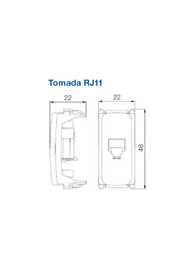 01 modulo tomada telefone compose preto rj11 4 fios weg